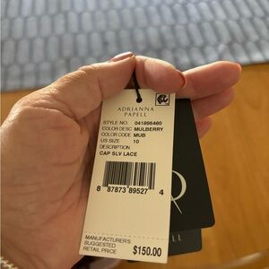 New with tags Adrianna Papell dress size 10 Mulberry